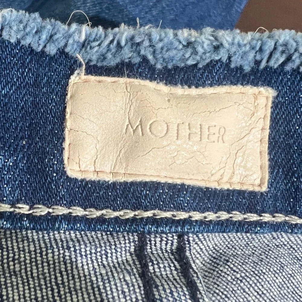 MOTHER The Double Fray Charmer Distressed Skinny Jeans Take the Edge Off Size 25
